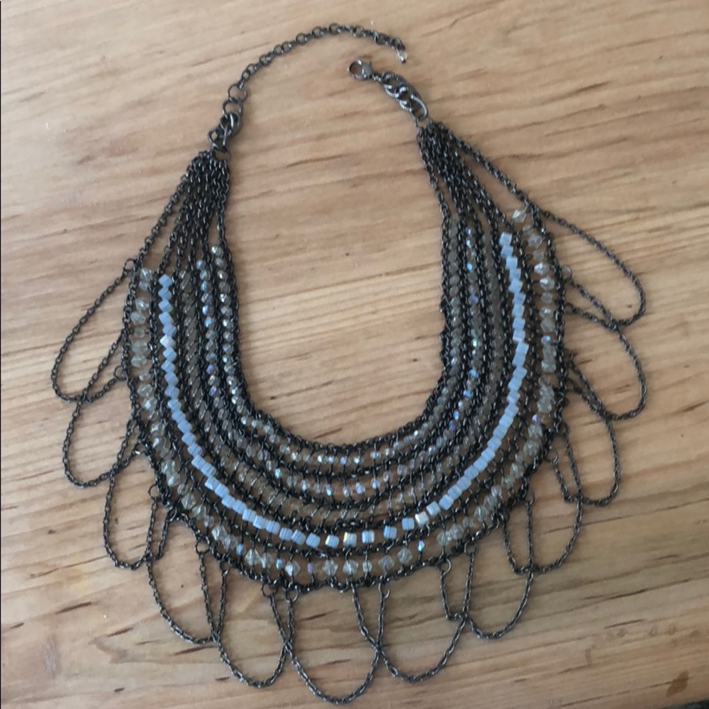 Free people beaded collar necklace